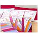 Completo Lenzuola Linea Pensieri Delicati 100% Cotone Disegno Matitoni Piazza E Mezza Rosa - Foto miniatura 3