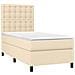Giroletto A Molle Con Materasso Crema 80x200 Cm Intessuto - Foto miniatura 2