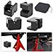 Adattatore Per Guida Antiscivolo Con Cuscinetto In Gomma Jack Supporto Per Strumento Di Sollevamento Per Auto Pesante Black - Foto miniatura 2