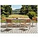 Set Da Giardino 6 Posti Legno Chiaro Di Teak Viareggio Ii - Foto miniatura 1