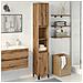 Armadietto Bagno Rovere 30x30x190 Cm Legno Multistrato - Foto miniatura 1