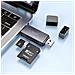 Multiporta Lettore Schede Sd E Microsd Hb45 Otg Con Connettore Usb - Usb-c 3.0 Grey Otg Smart - Foto miniatura 2