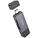 Multiporta Lettore Schede Sd E Microsd Hb45 Otg Con Connettore Usb - Usb-c 3.0 Grey Otg Smart - Foto miniatura 3