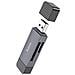 Multiporta Lettore Schede Sd E Microsd Hb45 Otg Con Connettore Usb - Usb-c 3.0 Grey Otg Smart - Foto miniatura 4