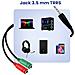 Adattatore Audio Jack Trrs Da 3,5 Mm A Doppio Jack - Cuffie/microfono, Nero - Foto miniatura 2