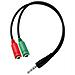Adattatore Audio Jack Trrs Da 3,5 Mm A Doppio Jack - Cuffie/microfono, Nero - Foto miniatura 4