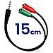 Adattatore Audio Jack Trrs Da 3,5 Mm A Doppio Jack - Cuffie/microfono, Nero - Foto miniatura 5