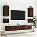 Mobili TV a Parete con Luci LED 2pz Rovere Marrone 40,5x35x40cm - Foto miniatura 4