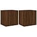 Mobili TV a Parete con Luci LED 2pz Rovere Marrone 40,5x35x40cm - Foto miniatura 1