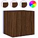 Mobili TV a Parete con Luci LED 2pz Rovere Marrone 40,5x35x40cm - Foto miniatura 6