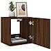 Mobili TV a Parete con Luci LED 2pz Rovere Marrone 40,5x35x40cm - Foto miniatura 9