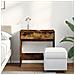 Toeletta Con Specchio Rovere Fumo 73x46,5x120 Cm - Foto miniatura 3