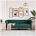 Divano Chesterfield A 3 Posti Verde Scuro In Tessuto - Foto miniatura 3