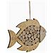 Decorazione In Metallo E Legno Pesce - Marrone - Legno - 42,5x2x28,5 Cm - Foto miniatura 2