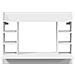 Scrivania A Parete Bianca 105x48x75 Cm In Legno Multistrato - Foto miniatura 3