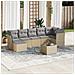 Set Divano da Giardino 8 pz con Cuscini Beige in Polyrattan - Foto miniatura 2