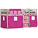 Letto a Castello senza Materasso Rosa 80x200 cm Legno di Pino - Foto miniatura 4
