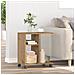 Tavolino con Ruote Rovere Artigianale 50x30x55 cm in Legno Ingenerizzato - Foto miniatura 2
