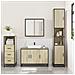 Set Mobili da Bagno 3 pz Rovere Sonoma in Legno Multistrato - Foto miniatura 3