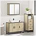 Set Mobili da Bagno 3 pz Rovere Sonoma in Legno Multistrato - Foto miniatura 4