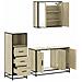 Set Mobili da Bagno 3 pz Rovere Sonoma in Legno Multistrato - Foto miniatura 6
