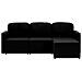Lusso Casadino -  Divano Letto Modulare A 3 Posti Nero In Tessuto - Foto miniatura 4