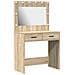 Toeletta con luci LED Rovere Sonoma 78,5 x 41 x 135 cm - Foto miniatura 1