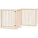 Cancello per Cani con Porta Pieghevole 4 Pannelli 320 cm Pioppo - Foto miniatura 1