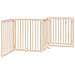 Cancello per Cani con Porta Pieghevole 4 Pannelli 320 cm Pioppo - Foto miniatura 6