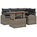 Set Divano da Giardino 5 pcs Grigio Poly Rattan - Foto miniatura 1