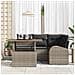 Set Divano da Giardino 5 pcs Grigio Poly Rattan - Foto miniatura 3
