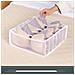 Set Di 3 Scatole Portaoggetti Separate - Organizzatori Pieghevoli A Rete Per Cassetti Per Biancheria Intima, Calze E Vestiti - Foto miniatura 2
