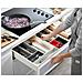 Organizzatore Modulare Per Cassetti Duo Dieci Pezzi Ideale Per Utensili Da Cucina Cancelleria E Attrezzi Design Personalizzabile E Compatto Colore Grigio Rosso - Foto miniatura 5