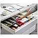 Organizzatore Modulare Per Cassetti Duo Dieci Pezzi Ideale Per Utensili Da Cucina Cancelleria E Attrezzi Design Personalizzabile E Compatto Colore Grigio Rosso - Foto miniatura 6