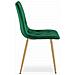 Sedia TYRA in velluto verde scuro con gambe color legno x4 - Foto miniatura 6