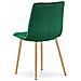 Sedia TYRA in velluto verde scuro con gambe color legno x4 - Foto miniatura 7