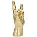 Scultura Mano Yeah Rock In Resina Dorata - Foto miniatura 2