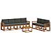 Set di divani da esterno con cuscino 8 pcs Naturale e Antracite - Foto miniatura 1