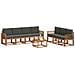 Set di divani da esterno con cuscino 8 pcs Naturale e Antracite - Foto miniatura 3