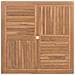 Set da Pranzo per Giardino Marrone Legno Teak Massello - Foto miniatura 4