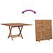 Set da Pranzo per Giardino Marrone Legno Teak Massello - Foto miniatura 6