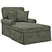 Chaise Longe con Gonna con cuscino Verde 157 x 91 x 91 cm ARES - Foto miniatura 1