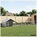 Gabbia per Galline con Tetto e Giardino 2 pz Argento - Foto miniatura 2