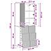 Set di armadi 2 pcs 66 x 34,5 x 90 cm Legno ingegnerizzato - Foto miniatura 8