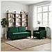 Set di Divani con Storage 2 pz Verde Scuro Poliestere - Foto miniatura 2