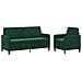 Set di Divani con Storage 2 pz Verde Scuro Poliestere - Foto miniatura 1