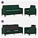 Set di Divani con Storage 2 pz Verde Scuro Poliestere - Foto miniatura 3