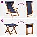 Lettino 4 pcs 3 Posizione Legno di Eucalipto Massello Blu - Foto miniatura 3
