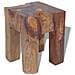 Sgabello In Legno Di Teak 30x30x40 Cm - Foto miniatura 1