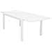Set Tavolo Giardino Allungabile Rettangolare 160/240 X 90 Con 4 Sedie In Alluminio Bianco Da Esterno - Foto miniatura 2